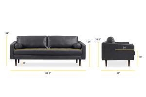 Slate Grey/Sloped Armrest, dimensions